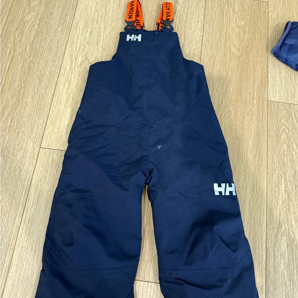 Helly Hansen Blue Bib Pants with Orange Straps